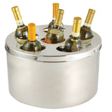 Elegance Stainless Steel Beverage Tub Double Wall w/Lid Holds 6 Bottles