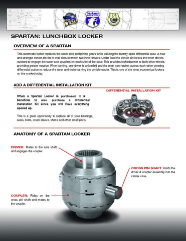 USA Standard Gear Spartan Locker for GM 8.5", 30 Spline axles, Includes Heavy...