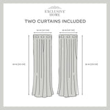 Exclusive Home Branches Linen Blend Grommet Top Curtain Panel Pair, 54"x84", ...