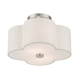 Livex Lighting 2 Light Brushed Nickel Semi Flush 13 x 13 x 8.5