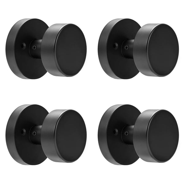 Dummy Interior Door Knob, Matte Black Door Knobs for Bifold Closet Doors, Hea...