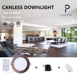 LED Canless Recessed Downlight Ultra-Thin 5 CCT Adjustable Ceilling Light wit...