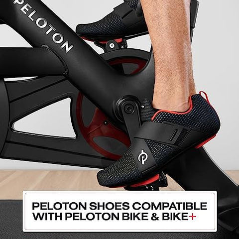 Peloton Altos Cycling Shoes for Bike and Bike+ 11.5 Women/10 Men, Black, Red