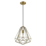 Livex Lighting 41324-91 Knox Collection 1 Light Single Pendant, Brushed Nickel