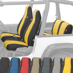 Diver Down Neoprene Seat Cover Set - Fits Jeep YJ 1987-1995 Wrangler - Front ...