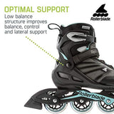 Rollerblade Zetrablade Women's Adult Fitness Inline 23, Black / Light Blue