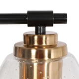 classy leaves Bathroom Vanity Light Fixtures, 3 Light Black Gold Vanity Light...