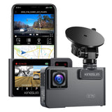 Kingslim D1 Pro 2K Dash Cam Front and Inside with Wi-Fi GPS - 2K/1080P Dual C...