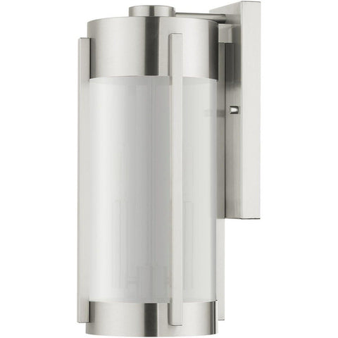 Livex Lighting 22382-91 2 Light Brushed Nickel Outdoor Wall Lantern