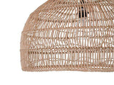 KOUBOO 1050100 Open Weave Cane Rib Dome Hanging Ceiling Lamp, One Size, Wheat