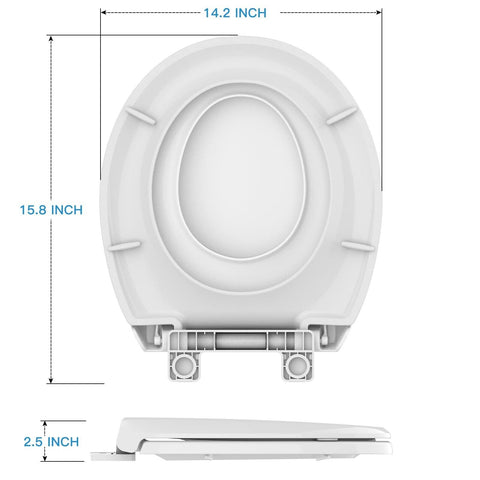 Toilet Seat, Round Toilet Seat with Toddler Seat Built in, Potty Training Toi...