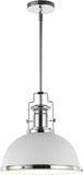 JONATHAN Y JYL9536C Homer 13" 1-Light Modern Industrial 13'', Chrome / White