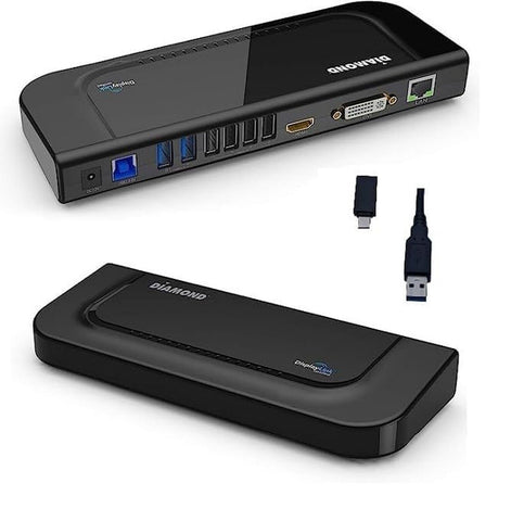 Diamond Multimedia Dual Video Output, USB 3.0/2.0 Universal Docking Station w...