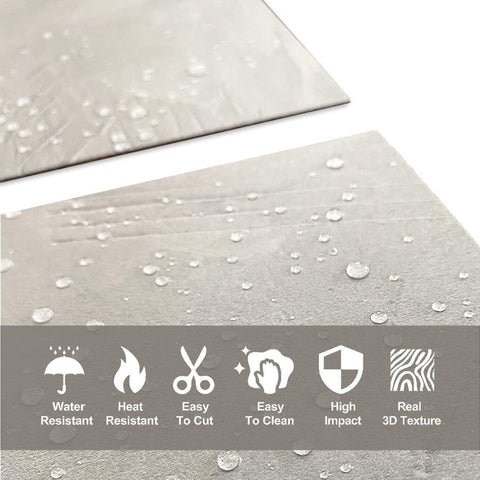 Peel and Stick Vinyl Wall Panel (Concrete) 10pcs/10sqft