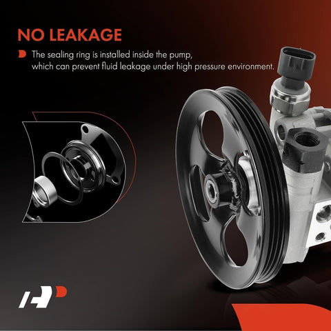 A-Premium Power Steering Pump, with Pulley, Compatible with Toyota Echo 2000-...