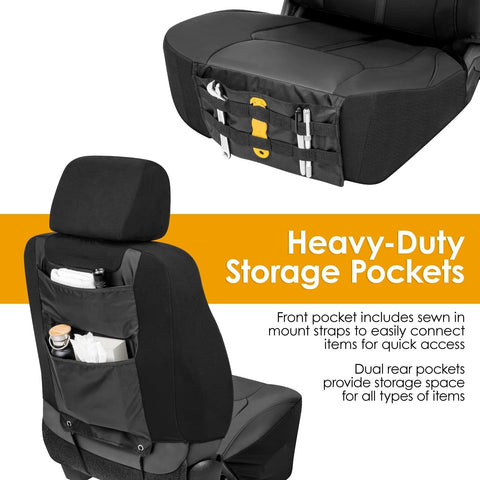 Carson Heavy Duty Truck Seat Covers for Front Seats; Fits Full-Size SUV or Tr...