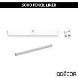 Questech Decor Tile Trim, 1/2 X 12 Inch Soho Pencil Tile Trim, Decorative Til...