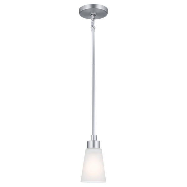 Kichler Erma Mini Pendant Light with Satin Etched Glass, Updated Traditional ...