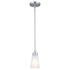 Kichler Erma Mini Pendant Light with Satin Etched Glass, Updated Traditional ...