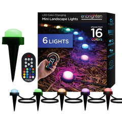 Enbrighten Premium LED Garden Lights, 6 Small Landscape Lights, 10ft Cord plu...