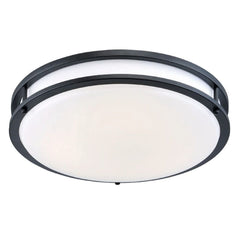 DESIGNERS FOUNTAIN Flush Mount Ceiling Light, 14 Inch Round LED DC Plastic Li...