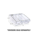 Azar Displays 556130 12" Divider Bin 10.125" Deep, No Dividers (4 Pack)