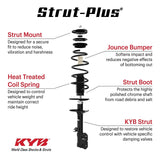 KYB SR4086 Strut Plus Complete Corner Unit Assembly, Black