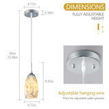 Glass Pendant Light Smoke Black Pendant Lights Kitchen Island Modern Hanging ...