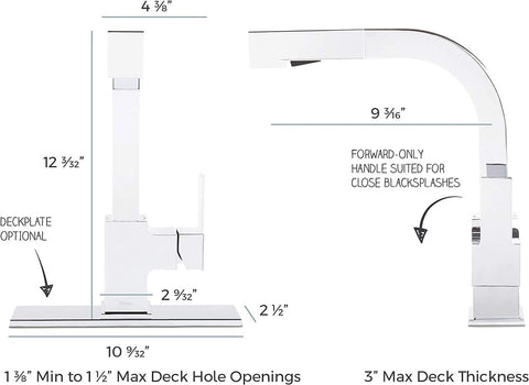 Pfister LG534-LPMC Arkitek Kitchen Faucet with Pull-Out Sprayhead, Polished C...