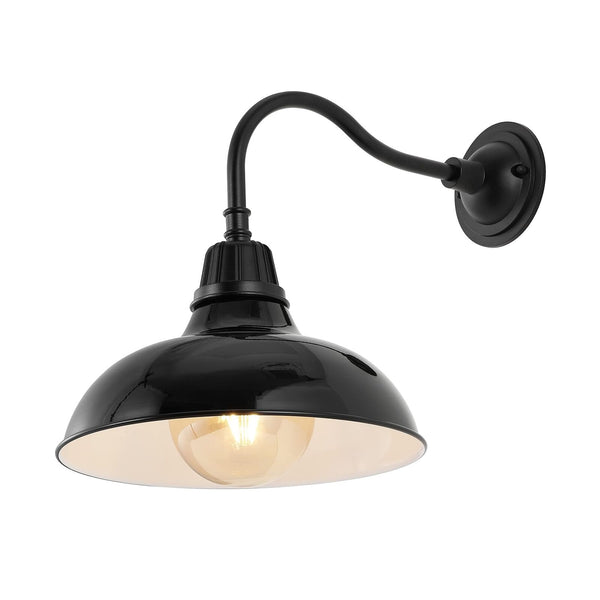 JONATHAN Y JYL7613B Aurora 12.25" 1-Light Farmhouse Industrial Indoor/Outdoor...