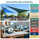 Shade&Beyond 12'x16' Sun Shade Sails Curved Canopy Rectangular Dark Grey 185G...