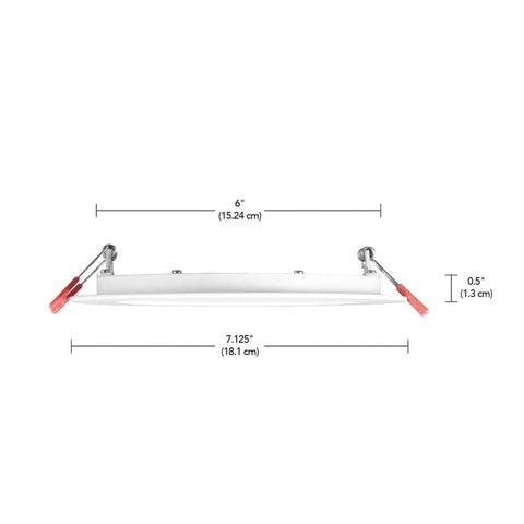 Globe Electric 50069 Wi-Fi Smart 6" Ultra Slim LED Recessed Lighting Kit 2-Pa...