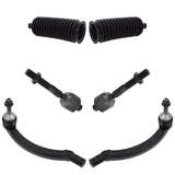 TRQ Front Driver & Passenger Side Inner & Outer Steering Kit Steering Rack & ...