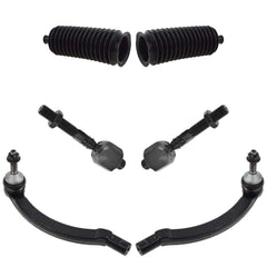 TRQ Front Driver & Passenger Side Inner & Outer Steering Kit Steering Rack & ...