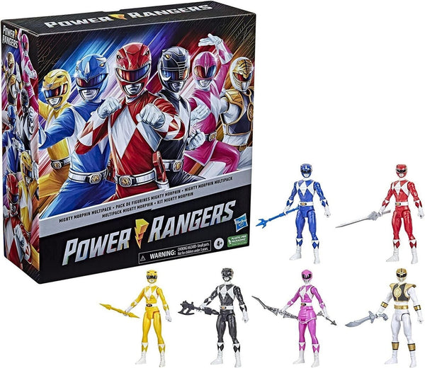 Power Rangers Mighty Morphin Multipack 12-inch Action Figure 6-Pack, Toys wit...