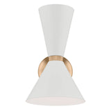 Kichler Phix 13.5 Inch 2 Light Wall Sconce in Champagne Bronze with White