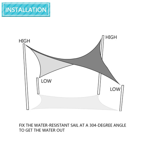 Coarbor 10'x13' Waterproof Sun Shade Sail Rectangle Canopy Shade Cover for Pa...