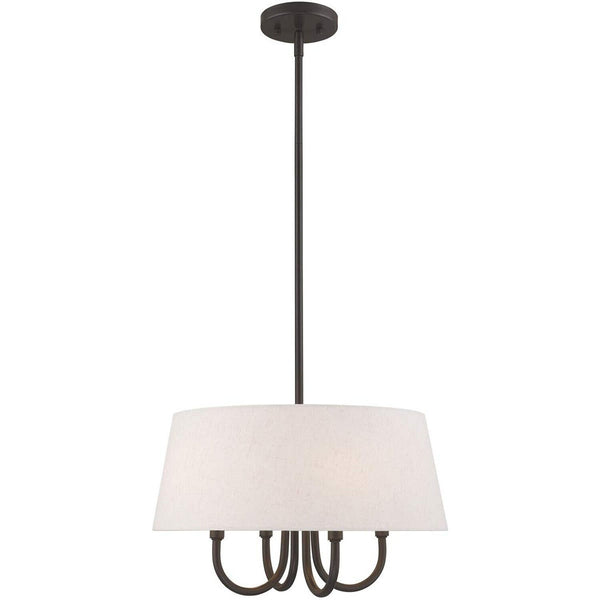 Livex Lighting 50804-92 Belclaire - Four Light Chandelier, English Bronze Fin...