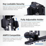ARKON Mounts - Locking Forklift Tablet Mount with Adjustable Arm | Industrial...