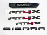 5Pc 23-24 Sierra 1500 AT4X Emblems 3D Badge Nameplate Sticker Decal # 8516070...