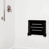 Seachrome 18 inch Silhouette Slimline Folding Wall Mount Shower Bench Seat, M...