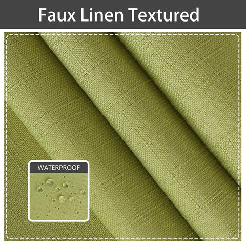 LORDTEX Linen Look Indoor/Outdoor Curtains, 52" W x 84" L, Kiwi Green, Set of...