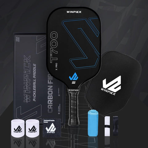 Pickleball Paddle, T700 Raw Carbon Fiber Pickleball Paddle, Thermoformed Pick...