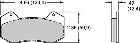 Wilwood Brake Pad 6712 Shape Bp-10 Compound