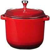 Lodge 7 Quart Enameled Cast Iron Dutch Oven with Lid – Dual 7 Quart, Red