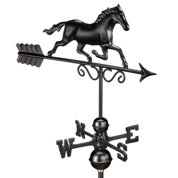 Galloping Horse Weathervane 1974K - Black Finish by Good Directions, 24"L x 1...