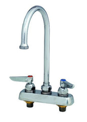 T&S Brass B-1141 Workboard Faucet with Deck Mount, 4-Inch Centers, Swivel Goo...