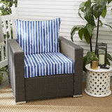 Sorra Home Nelson Outdoor/Indoor Cushion Set, 27 x 23 x 5, Blue 2 Count