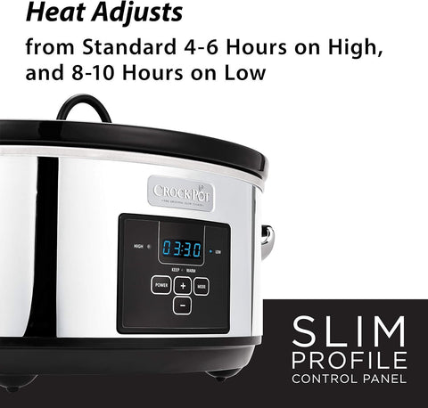 Crock-Pot 7 Quart Programmable Slow Cooker with Digital Timer, Food Polished