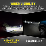 AUTOWIKI Fog Lights LED for 2016 2017 Honda Accord 4 Door Sedan 4Dr Lamp OEM ...